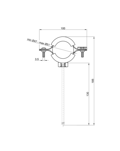 Хомут Thermo Alliance Forte 1 1/2" (D47-51 мм) SF10040