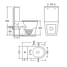 Унітаз підлоговий Qtap Dove Rimless безобідковий з сидінням Soft-close WHITE QT06228380BW