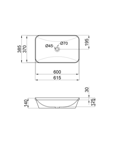 Раковина Qtap Scorpio 610х380х150 White QT1411K491WN