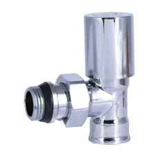 Акційний набір SD Forte (8+2): Кран радіаторний з антипротіканням 1/2" кутовий хром