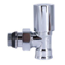 Акційний набір SD Forte (8+2): Кран радіаторний з антипротіканням 1/2" кутовий хром