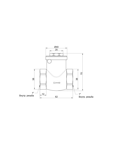 Зворотний клапан SD Plus 1" SD242W25