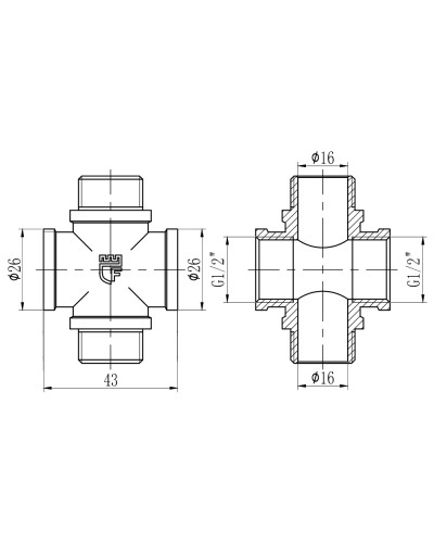 Хрестовина SD Forte 1/2" ВЗ SF35515