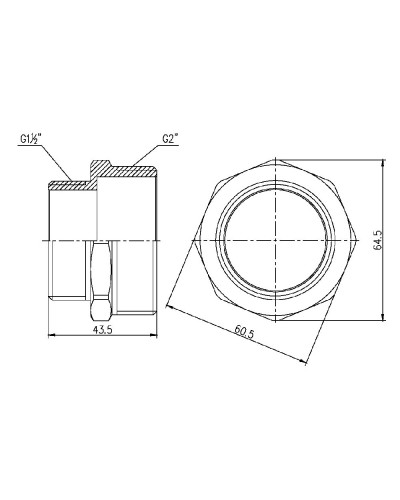 Ніпель редукційний SD Forte 2"х1" 1/2 SF3595040