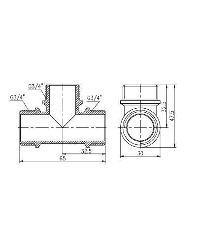 Трійник SD Forte 3/4" ЗЗ SF36720