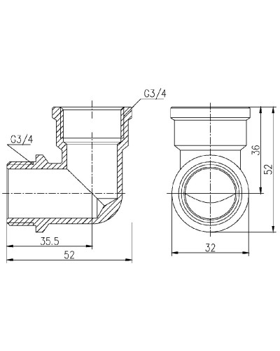 Кут SD Forte 3/4" ВЗ SF37220