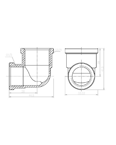 Кут редукційний SD Forte 1/2"х3/4" ВВ SF3692015