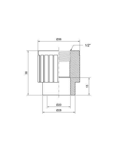 Муфта PPR Thermo Alliance 20х1/2" ВР