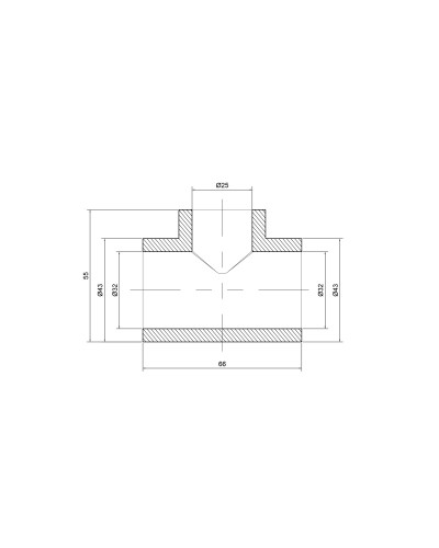 Трійник PPR Thermo Alliance 32х25х32