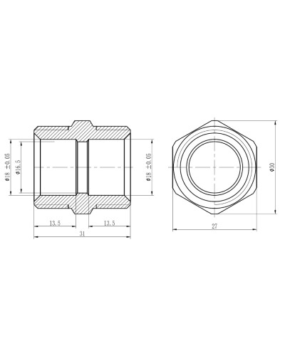 Муфта обтискна SD Forte 20х3/4" ЗР SF172W2020