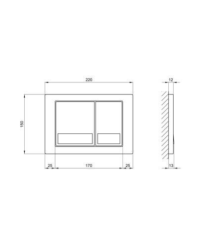 Панель змиву для унітаза Qtap Nest QT0111M06029SAT