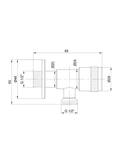 Запірний вентиль Lidz Went 112R 1/2*1/2 LDWEN112RNKS34929 Nickel