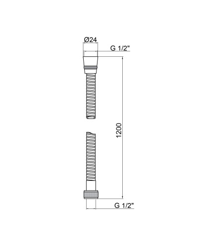 Шланг Lidz Niagara 07 1,2 м LDNIA07CRM35455 Chrome