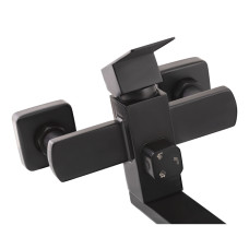 Душова система з верхнім тропічним душем універсальна Lidz Kubis 1030 на три споживача (з виливом) (k35) LDKUB1030BLA35724 Black