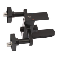 Душова система з верхнім тропічним душем універсальна Lidz Kubis 1030 на три споживача (з виливом) (k35) LDKUB1030BLA35724 Black