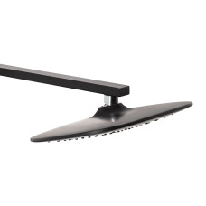 Душова система з верхнім тропічним душем універсальна Lidz Kubis 1030 на три споживача (з виливом) (k35) LDKUB1030BLA35724 Black