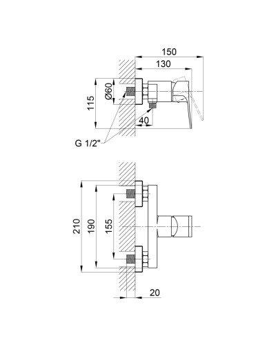 Змішувач для душу Qtap Nihonto QTNH4022101CB Black Matt