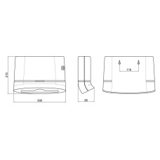 Тримач для паперових рушників Qtap Pohodli 300 мм QTDR600WP White (Držák)