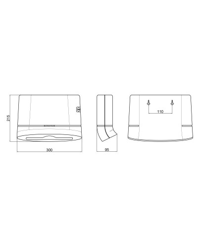 Тримач для паперових рушників Qtap Pohodli 300 мм QTDR600WP White (Držák)