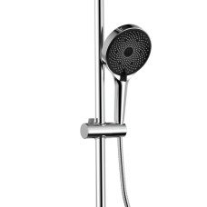 Душова система з верхнім тропічним душем універсальна Qtap Sloup термостатична на два споживача QTSL57103ONC Chrome