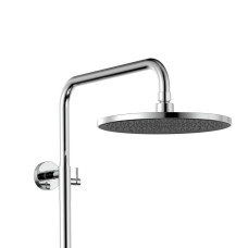 Душова система з верхнім тропічним душем універсальна Qtap Sloup термостатична на два споживача QTSL57103ONC Chrome