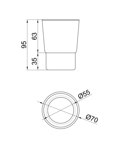 Склянка Lidz Oreo 0211 LDORE0211GCR37454 Frost