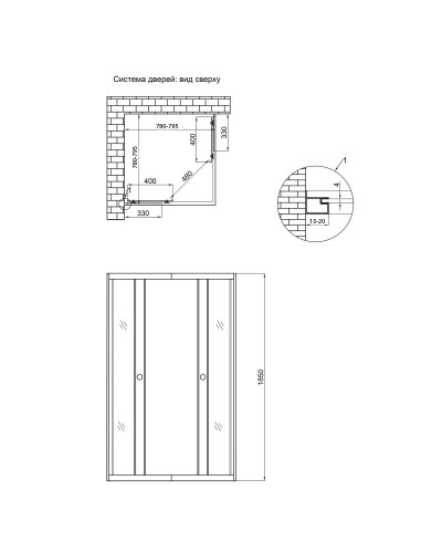 Душова кабіна Lidz Wawel SC80x80.SAT.LOW.FR, скло Frost 4 мм без піддона