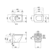 Унітаз підвісний Qtap Tern із сидінням Soft-close QT1733052EUQW