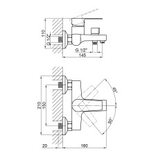 Змішувач для ванни Brinex 35W 006N