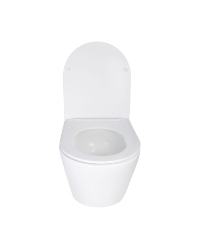 Унітаз підвісний Qtap Swan безободковий Ultra Quiet з сидінням Soft-close QT16335179W