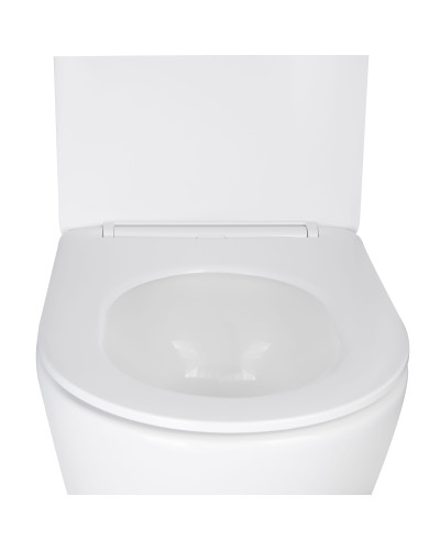 Унітаз підвісний Qtap Swan безободковий Ultra Quiet з сидінням Soft-close QT16335179W