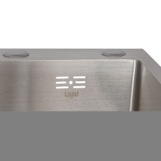 Мийка для кухні інтегрована Lidz Handmade H6350L крило ліворуч (LDH6350BRUL45588) Brushed Steel 3,0/1,0 мм
