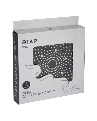 Лійка для верхнього душу Qtap Hlavova D 230 мм округла QTHLA107BLM45788 Black Matt