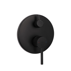 Душова система з верхнім тропічним душем універсальна Qtap Scorpio прихованого монтажу на два споживача QTSCO113BLM45897 Black Matt