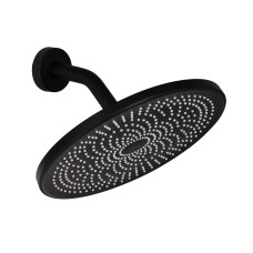 Душова система з верхнім тропічним душем універсальна Qtap Scorpio прихованого монтажу на два споживача QTSCO113BLM45897 Black Matt