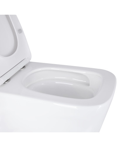 Унітаз підвісний Qtap Tern Ultra Quiet безобідковий з сидінням Soft-close WHITE QT17332303AW