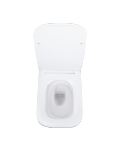 Унітаз підвісний Qtap Tern Ultra Quiet безобідковий з сидінням Soft-close WHITE QT17332303AW