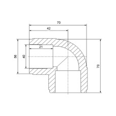 Кутик PPR Blue Ocean 40, 90°
