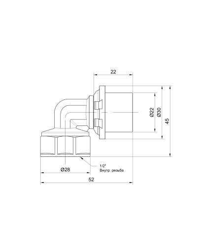 Кутик прес Icma 20х1/2" ВР №405