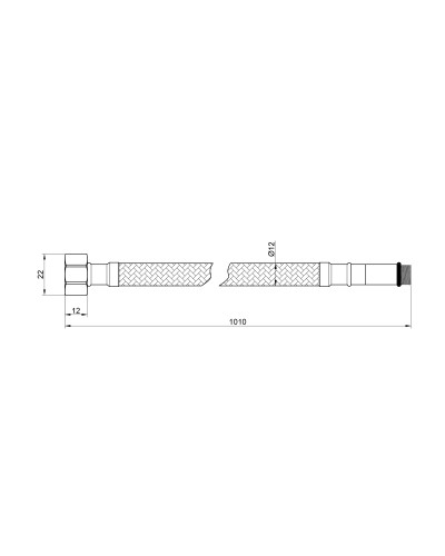 Гнучка підводка для води SD Plus М10 100 см (пара) SD396W100