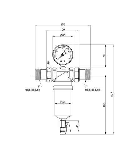 Самопромивний фільтр Icma 1" №751