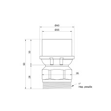Перехідник прес Icma 32х1" ЗР №402