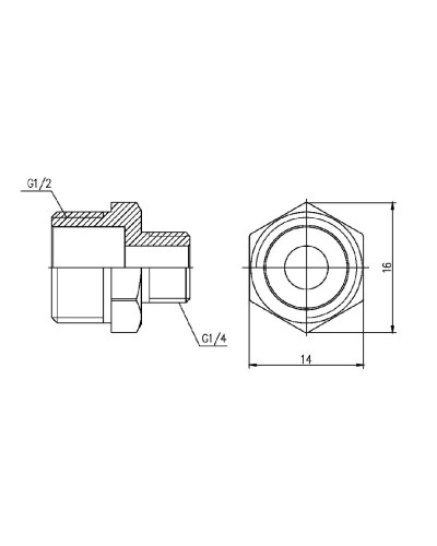 Ніпель редукційний SD Forte 1/2"х1/4" SF359156