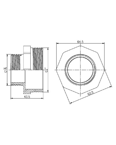 Ніпель редукційний SD Forte 2"х1" 1/4 SF3595032