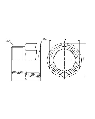 Перехід SD Forte 3/4" ВЗ SF3602020