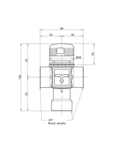 Змішувач термостатичний Icma 3/4" №149