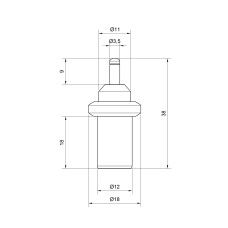 Термоелемент Icma для антиконденсаційного клапана 45°C №9311