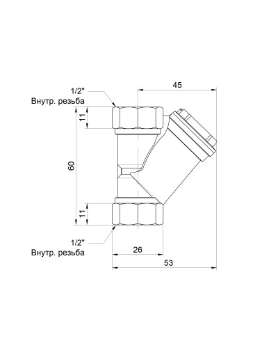 Фільтр SD Forte 1/2" для води SF124NW15