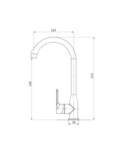 Змішувач для кухні Brinex 35B 007