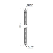 Гнучка підводка для води SD Forte ВВ 30 см SF391W30